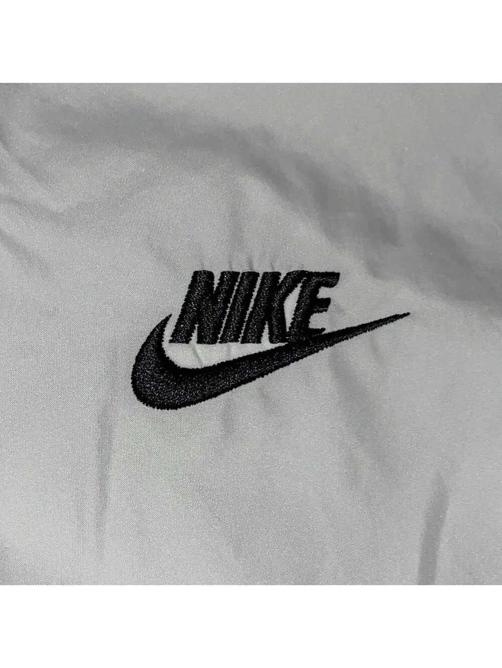 Nike Cropped 1/2 Zip Womens Windbreaker Jacket Gray Hooded Colourblock